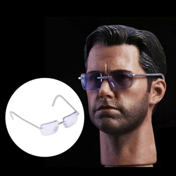 Briller i 1/6 skala af legering - Stilfuldt brille til 12-tommer actionfigurer E