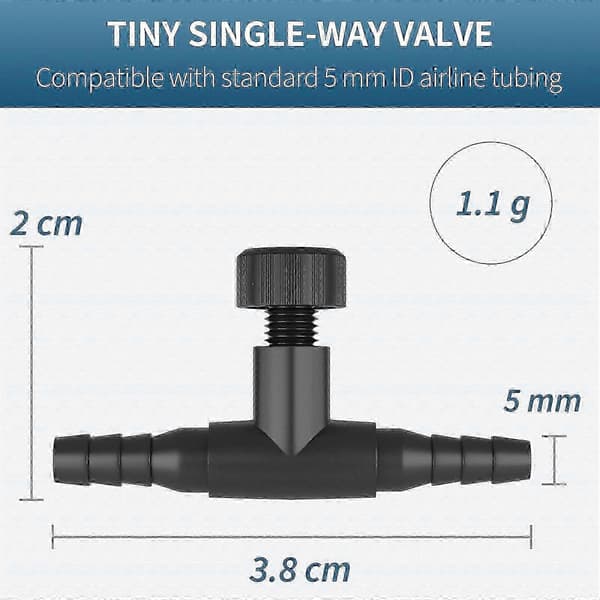 10-pak flowreguleringsventiler til slanger med 5 mm indvendig diameter
