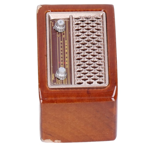 1:12 Dukkehus Radio Miniature Retro Sød Radio Model Dekoration Tilbehør Børn Lader Som Om Legetøj