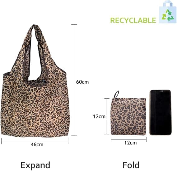 【03】6-pak genanvendelige indkøbsposer, miljøvenlige foldbare indkøbsposer, 6 store, holdbare, vaskbare tasker i forskellige stilarter
