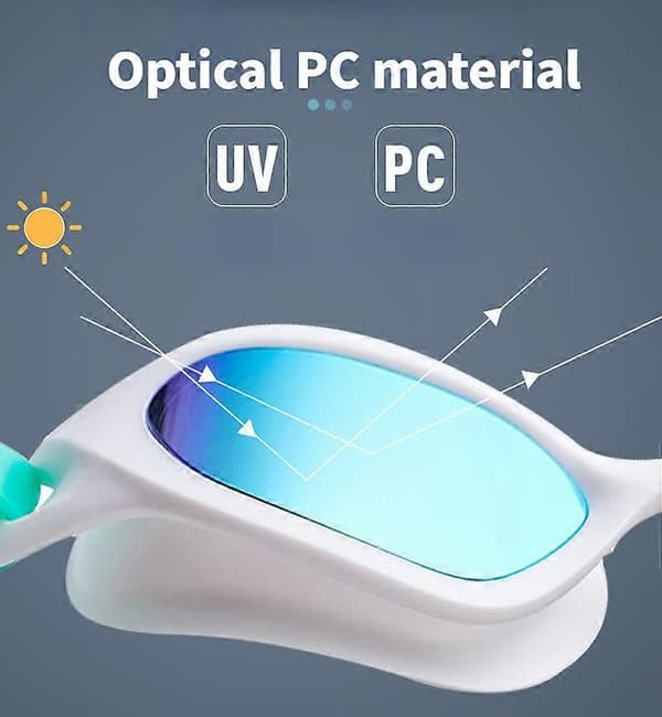 Aikuisten uimapuku HD-huurtumattomat uimalasit, vedenpitävä uimalakki ja uimalasit Bluish grey 2