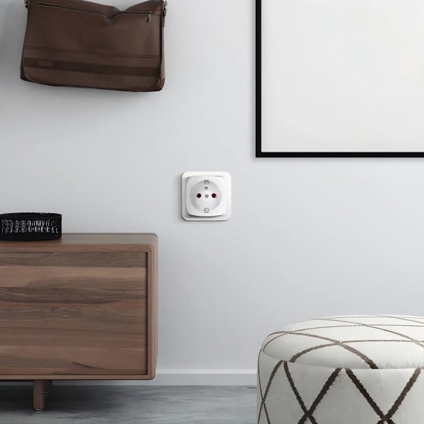 Smart WiFi-kontakt (fransk typ E), 1-i-1-adapter, fjärrkontroll via app, timer