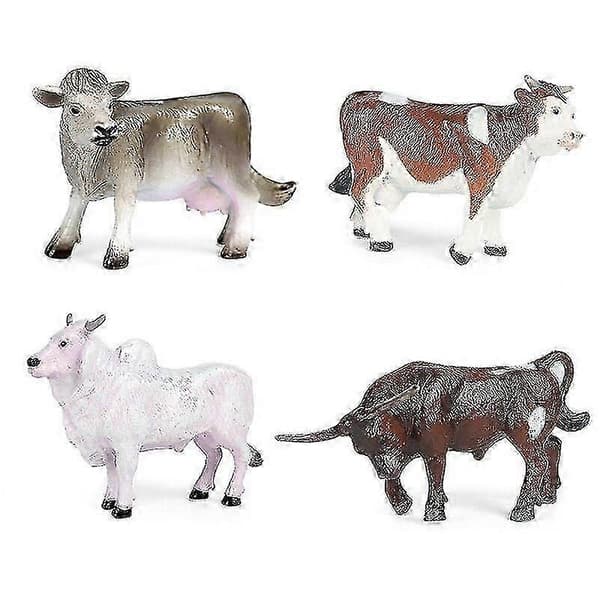 Tyr & Bison Ranch Kvægsæt - Realistiske PVC Dyrefigurer til Børns Julegaver B