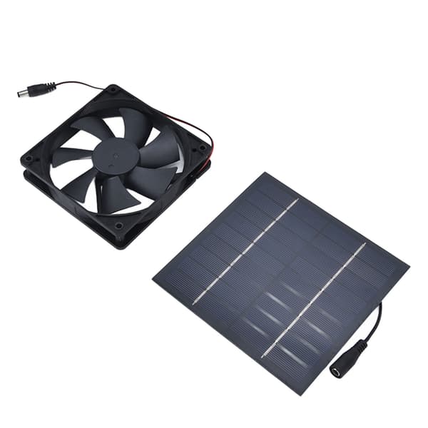 Solcellsdriven Fläkt 10W Enkel Fläkt Vattentät Solpanel Fläkt Kit för Hönshus Växthus