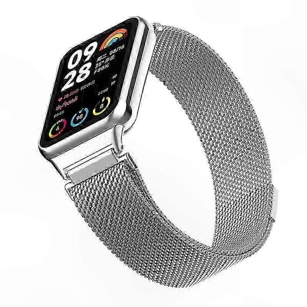 Magnetisk Milanese Loop-rem i rustfrit stål med stik til smart aktivitetsmåler Multicolor Style A