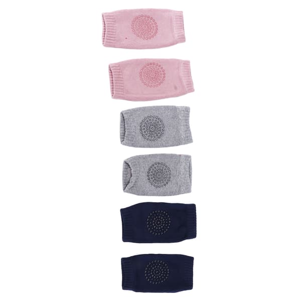3 Par Baby Knäskydd Kammad Bomull Unisex Spädbarn Krypande Halkfria Knäskydd