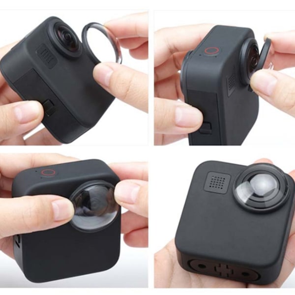 2 KPL Akryylinen Vedenpitävä Pölytiivis Öljynesto Suojalinssin Suojus GoPro Max -urheilukameroille