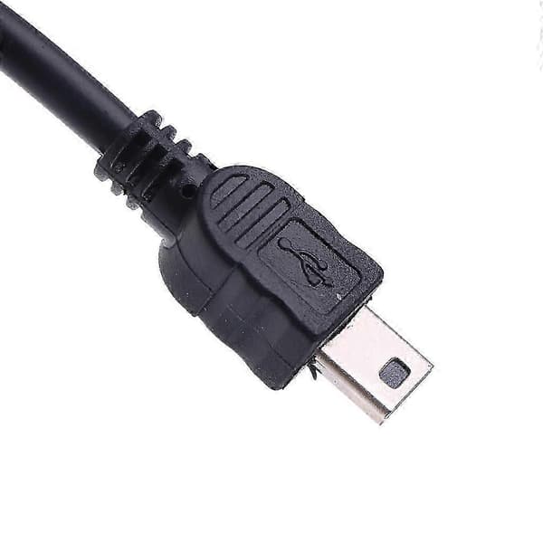 Micro USB 5-nastainen B-uros–mini-USB 5-nastainen uros-datamuunninkaapeli Musta