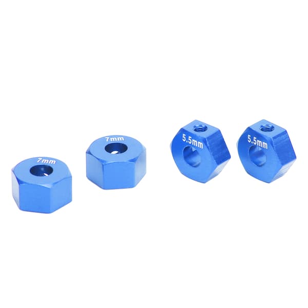 RC hjulnav hex aluminiumlegering 12 mm diameter 5,5 mm 7 mm tjocklek tillbehörssatssats