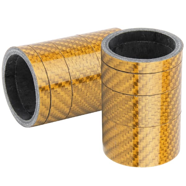 2 Set Kolfiber 5/10/15/20mm Cykel Headset Framgaffel Spacer Stam Cykelbricka Guld