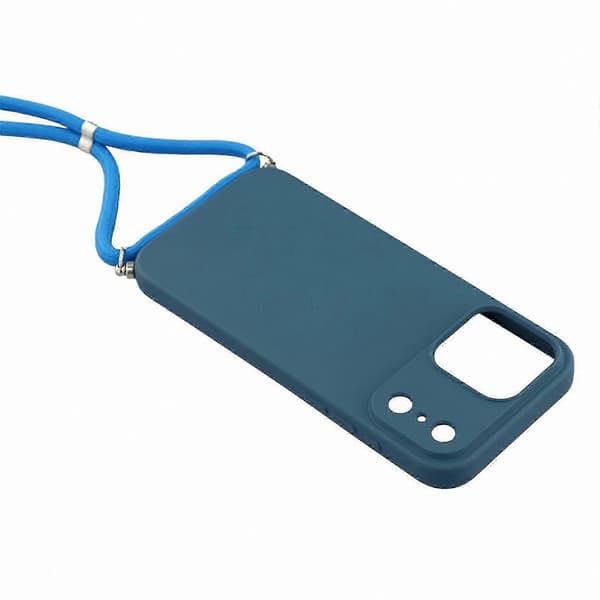 Mjukt TPU-telefonskal med fiberfoder och axelrem för 17 Pro-modeller Sapphire