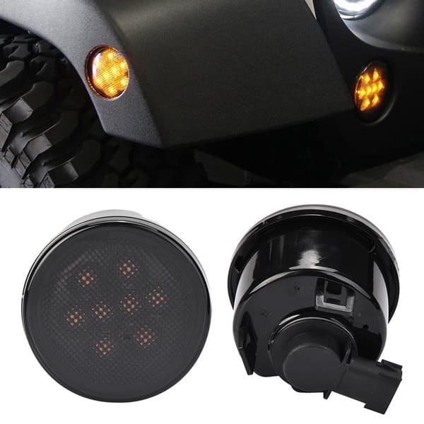 Par LED Fender Blinklys Sidemarkeringslys Passer til Jeep Wrangler JK JKU 2007-2018