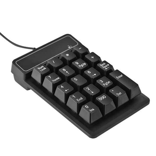 1,5M / 5FT USB Kablet 19 Tasters Numerisk Tastatur Num Pad til Windows Laptop Desktop PC