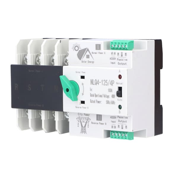 Dubbel Ström Automatisk Omkopplare Millisekund Krets Snabb Kontroller NLQ4‑125/4P 100A 220V