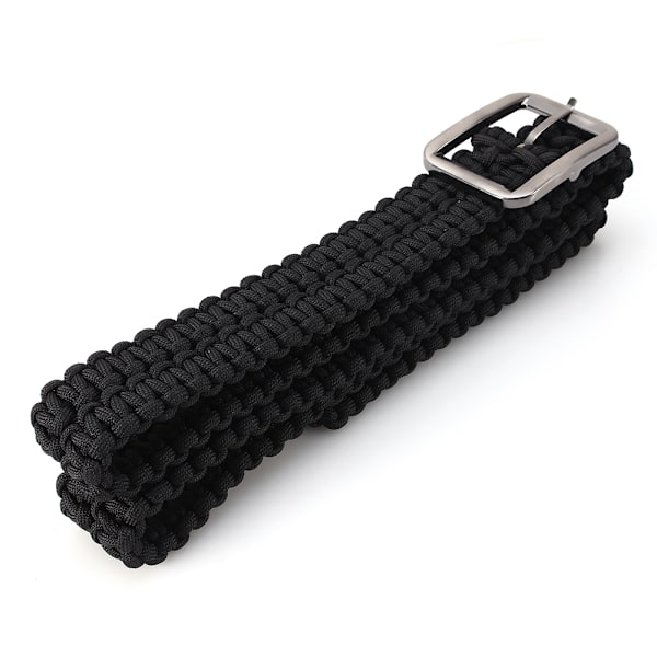 Overlevelses Paracord Bælte 550 Paracord Bælte Utility Bælte Milspec Snor Solid Stålspænde Sort