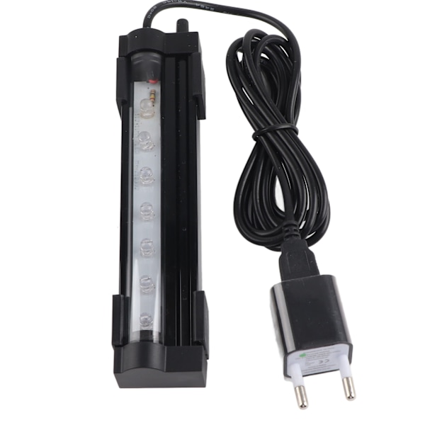 Flerfunktions LED Färgglad Ljusremsa Bubbelljusramp för Akvarium Fisk Tank 100-240v EU(DB-15 )
