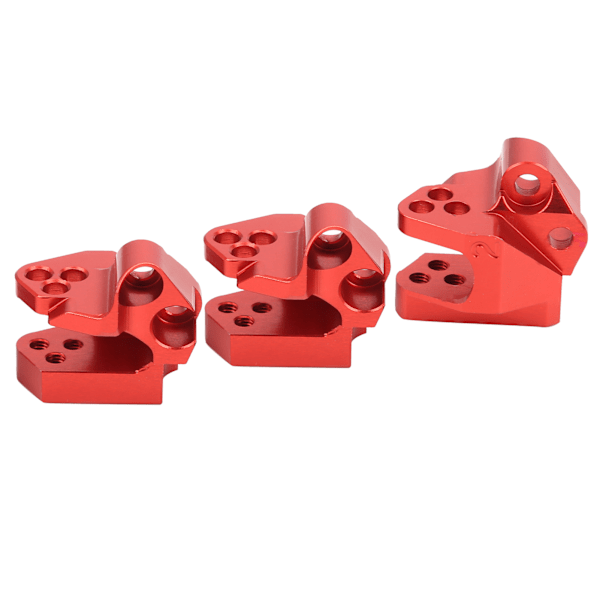 Fast kode trækbom i aluminiumslegering, egnet til Axial SCX10 III AX103007 1/10 RC bilmodel, rød