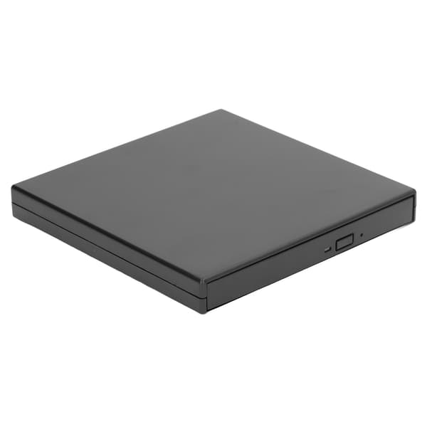 Extern DVD Optisk Diskenhet Ultratunn Extern CD DVD-enhet USB 2.0 Bärbar CD DVD-brännare för Laptop Stationär PC Svart