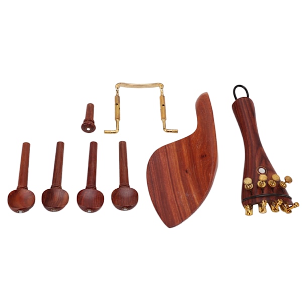 Violin Reparationsdelar Tillbehör High End Jujube Trä Stall Haka Stöd Stämskruvar Ändknapp