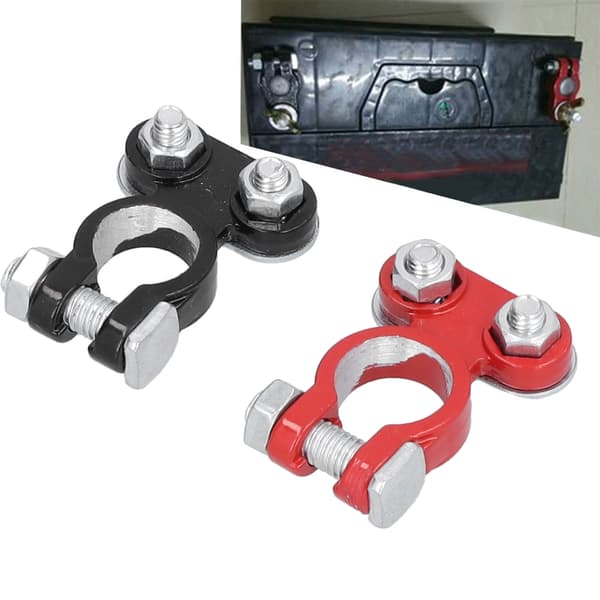 Universelle bilbatteriklemmeforbindelser - 2 stk. aluminiumslegeringsstik