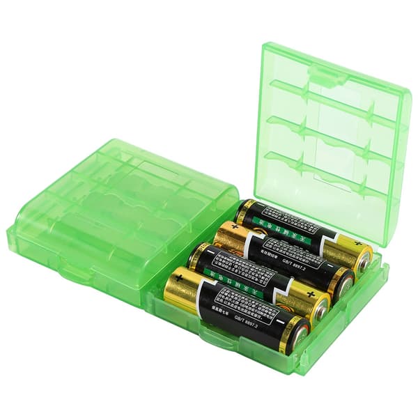 5 Färger Multifunktionell Transparent Hård Plastfodral Hållare Förvaringslåda För AA AAA Batteri