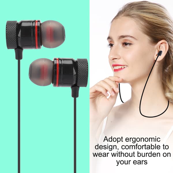 Trådlös Bluetooth Sport Hörlur In-Ear Brusreducerande Hörlurar Headset (Svart)