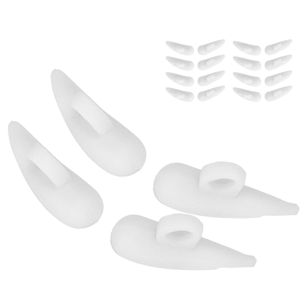 10 par Hammer Toe Cushions Pad SEBS Corrector Mellemtå Enkelt Hul til Voksne Hvid