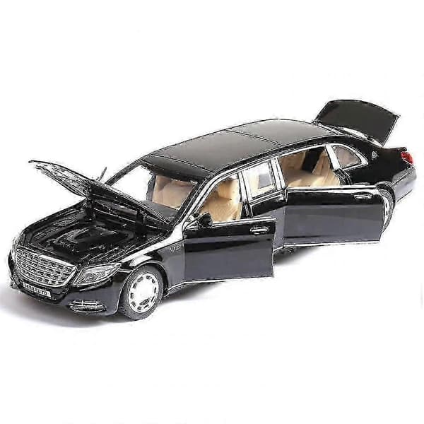 1:32 Legetøjsbil Maybach S650 Udvidet Metal Legetøj Legering Trykstøbt Legetøjsbil Model Børns Belysningslegetøj | Trykstøbte Legetøjsbiler (sort)