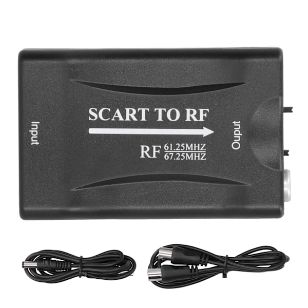 SCART - RF-videoadapteri RF 67,25 MHz/61,25 MHz:n lähtömuunnin TV-boksille
