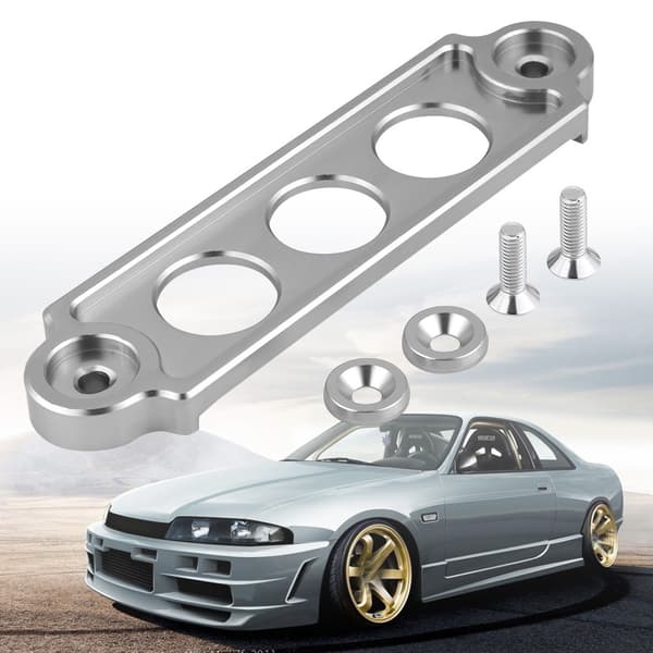 Batterihållare för bilracing, anodiserad, för HONDA CIVIC / CRX 1988-2000 (Silver)