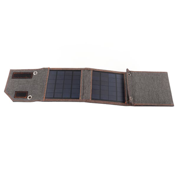 Foldbar solpaneloplader polykrystallinsk silicium 8W 5V USB-port udendørs foldetaske soloplader til camping vandreture bjergbestigning