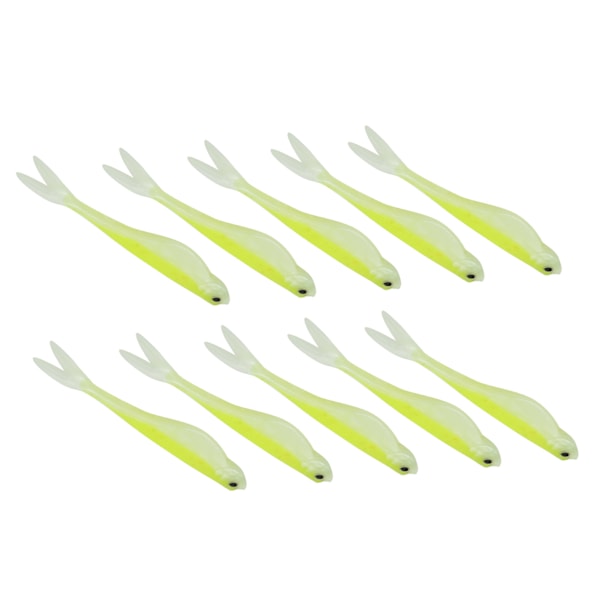 2Set Bärbar Konstgjord Simulation Fiskform Mjuk Silikon Lockbete Fiske Tillbehör1#