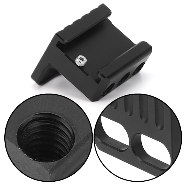 90 Graders Cold Shoe Mount Adapter Base med 1/4' Monteringsskrue til DSLR Kamera Cage