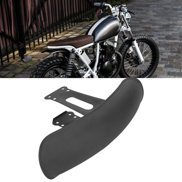 Motorcykel Forreste Skærm Mudderklap Beskyttelse Kåbe Stænkskærm Dækning til CG125 Retro Sort