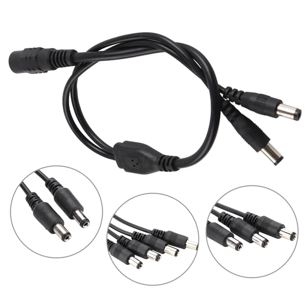5,5x2,1 mm Strømkabel Splitter Adapter Kabel Forlænger til CCTV Kamera 1 Hun til 2 Han