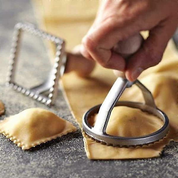 Sæt med 3 ravioli-udstikkere, vendbare forme, pastamaskine, dumplingmaskine, tærte