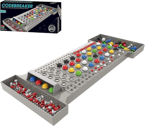 【03】Code Breaking Game, roligt hjärnpusselspelset - Mastermind-spel, resespel för barn med föräldrar för att träna logik