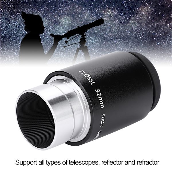 Astronomi Teleskop Linse Okular Plossl 32mm med 1.25\" Filtergevind