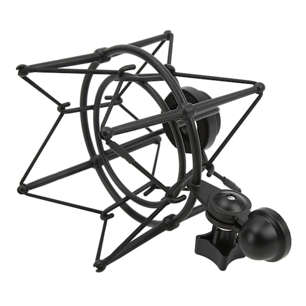 Mikrofon Shock Mount Clip Mic Anti Vibrationshållare för Livestreaming Inspelningsstudio Svart
