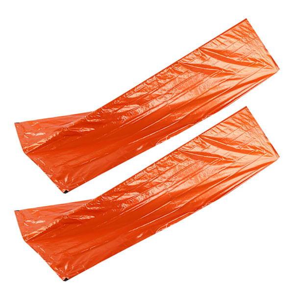 2st/Set PE Aluminiumfilm Nödsovsäck Vattentät Termisk Sovsäck för Camping