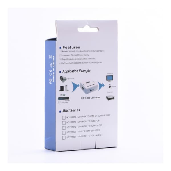 HDMI til AV-konverter, HDMI til AV-adapter, HDMI til RCA, HDMI-switcher, 1080P