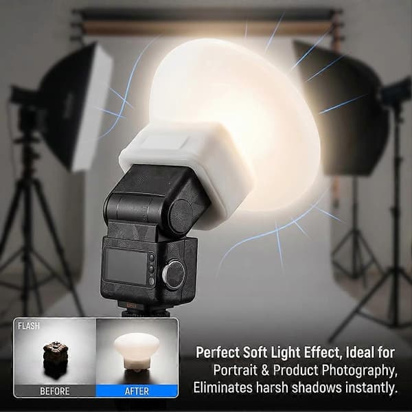 Blixtdiffusorskydd för Godox IT32 Soft Light Eliminate Hard Shadow Portable P-ografi Fill Light Blixt White