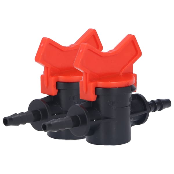 2 STK Flow Regulator ABS Plast Væskekontrol Stopventil Vandpumpe Lige Igennem Ventil 4 mm Ydre Diameter