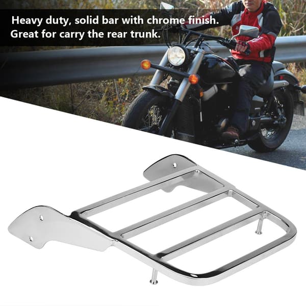 Motorcykel Bagagebærer til Sissy Bar til Honda Shadow VT750 C2 1997-2003 Krom Sølv