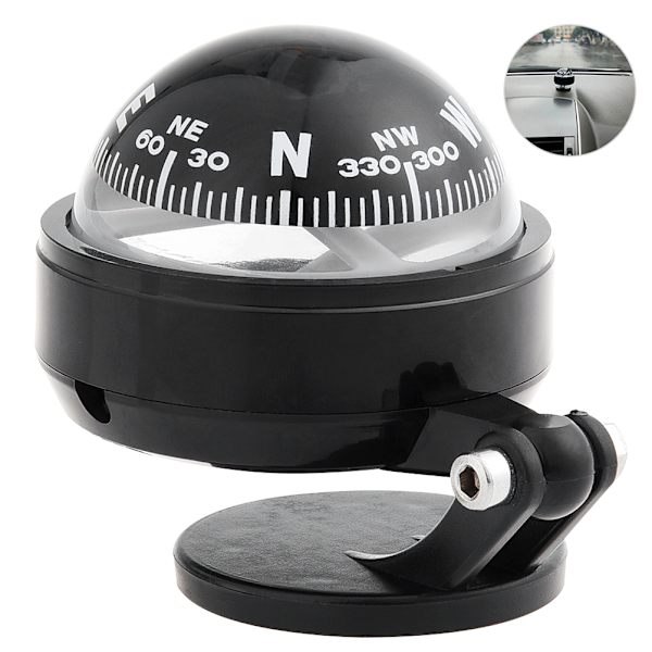 Dashboard Mount Navigationskompas Kugle til Bil Camping Vandring