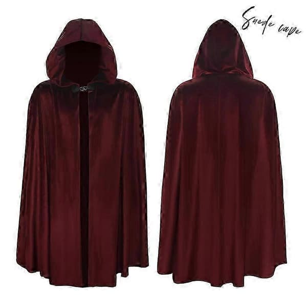 Middelalderlig fløjlskappe med ruskindskant Halloweenkappe Middelalderlig fløjlskappe blue one size