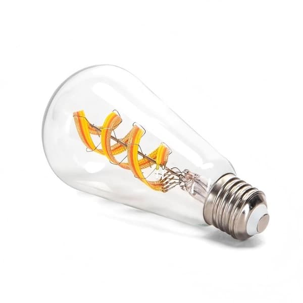 Aigostar ST64 E27 4.9W RGBW älykäs Bluetooth Mesh -lamppu, spiraalifilamentti gradienttilasilla