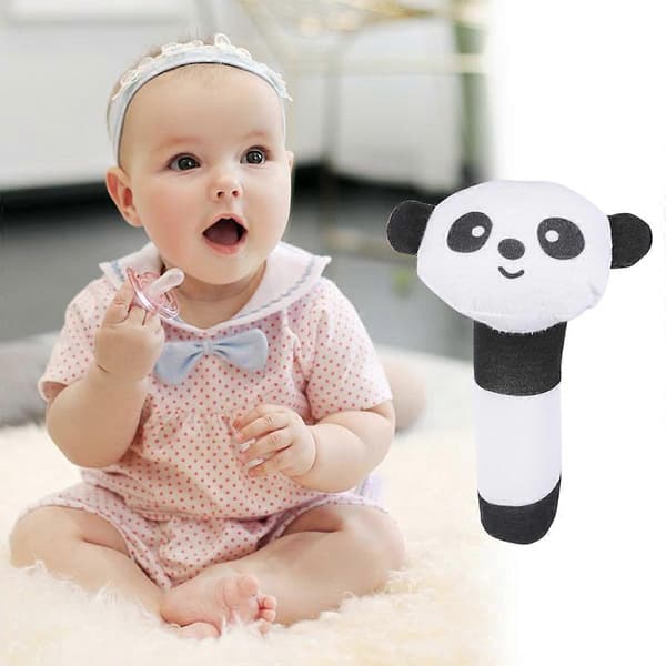 Tegnefilms plyslegetøj Babyranglelegetøj Spædbørnsdukker til nyfødte småbørn (Panda)