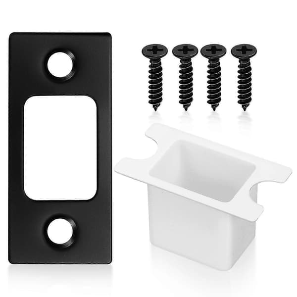 Dørbeslag Deadbolt Slutblik Rund Minimalistisk Design Rustfrit Stål Nem Montering 1 Kontorbrug Black 5.70X2.50X0.10CM