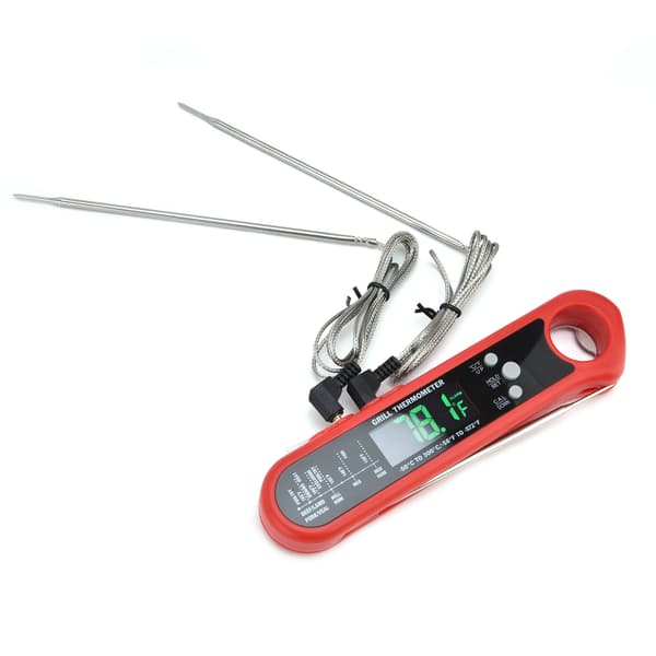 Foldbart Madtermometer Multi Probe Alarm Digitalt Temperaturmeter til Grillovn